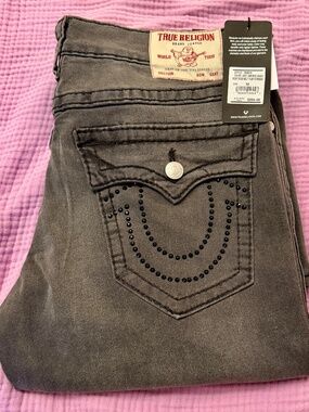 True Religion - Ricky Stud T-Flap Straight Leg Jeans